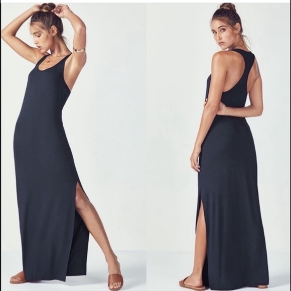 Fabletics Iliana Maxi Dress Midnight Blue Racerback Size Small - Picture 10 of 10